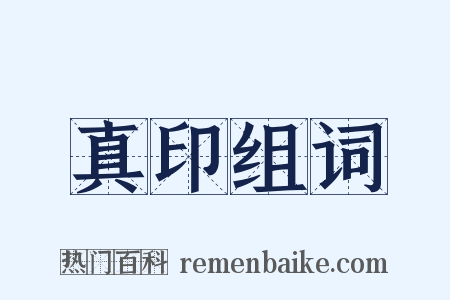 真印组词是什么意思的图片